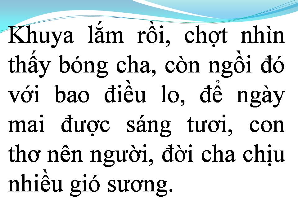 Lời bài hát CHA TÔI