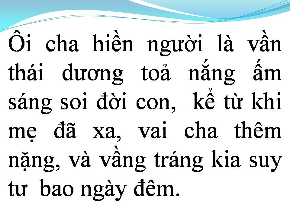Lời bài hát CHA TÔI