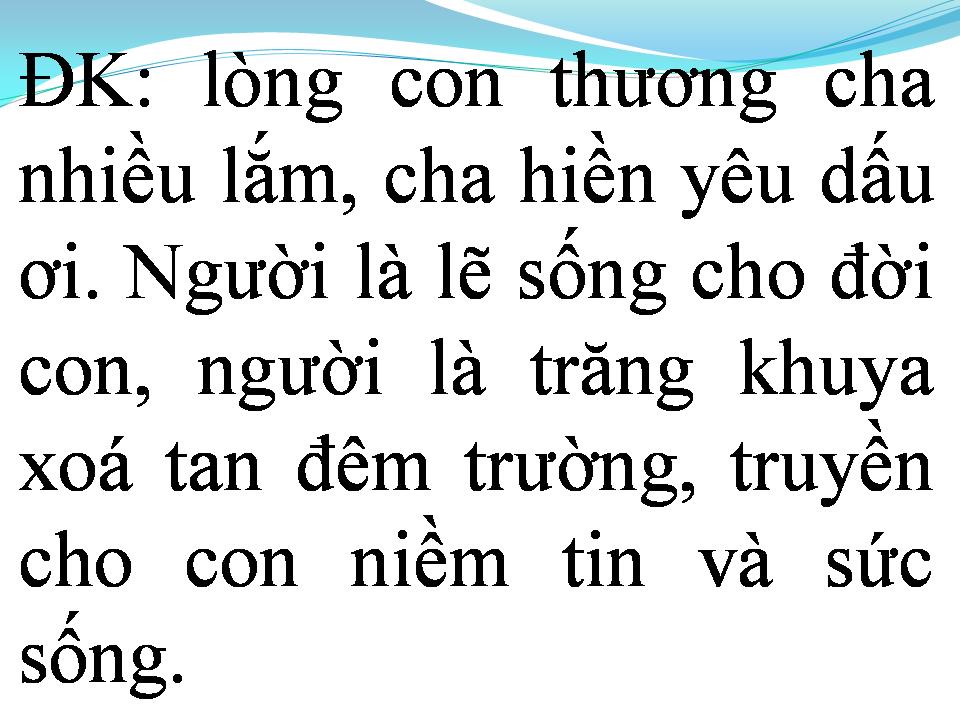 Lời bài hát CHA TÔI