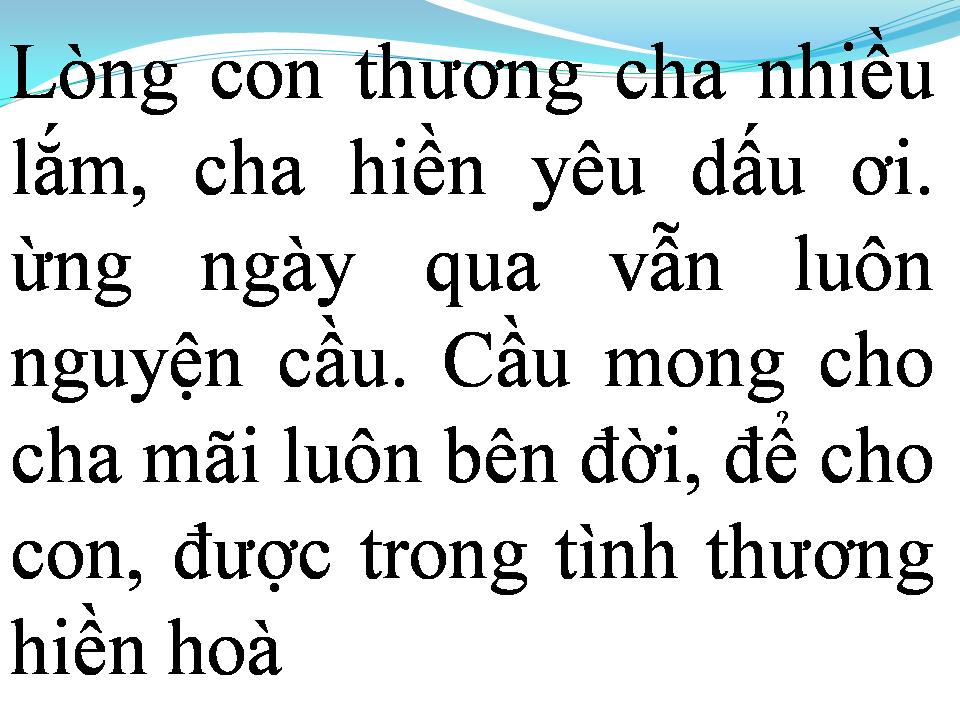 Lời bài hát CHA TÔI