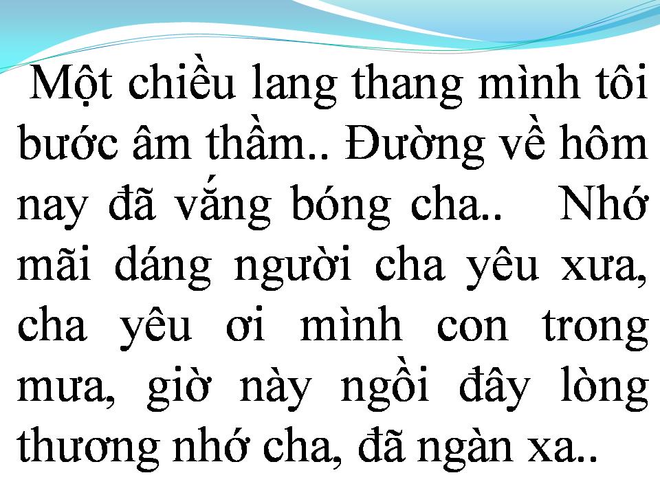 Lời bài hát CHA YÊU