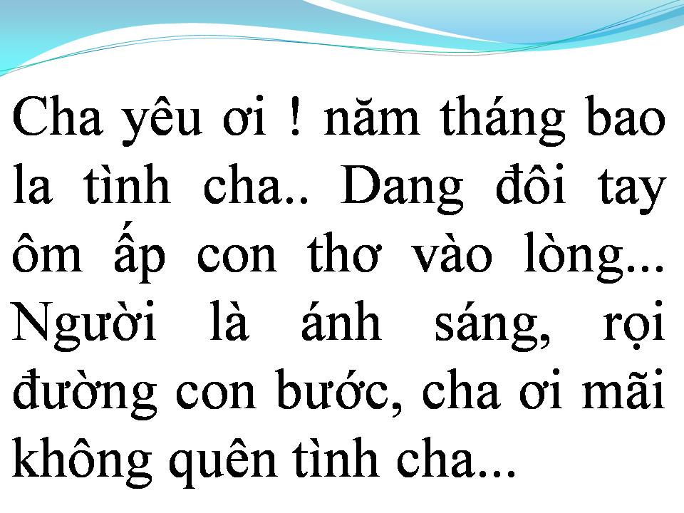 Lời bài hát CHA YÊU