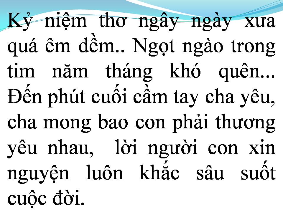 Lời bài hát CHA YÊU