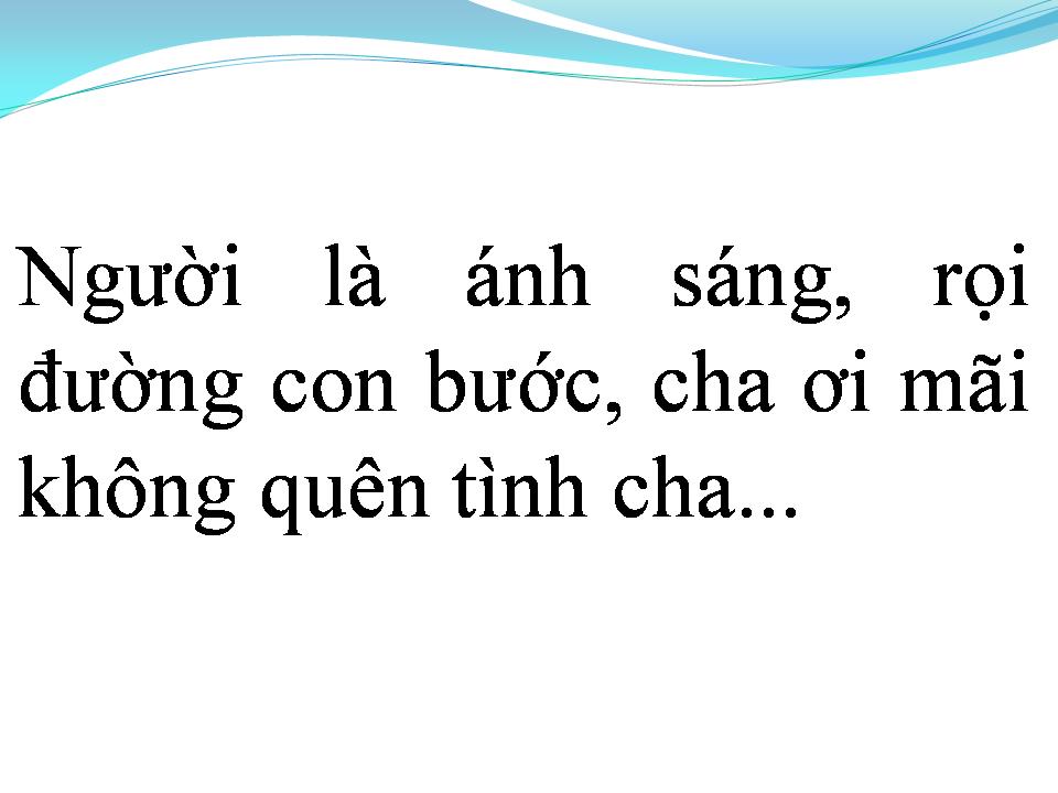 Lời bài hát CHA YÊU