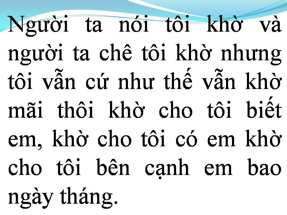Lời bài hát CHÀNG KHỜ