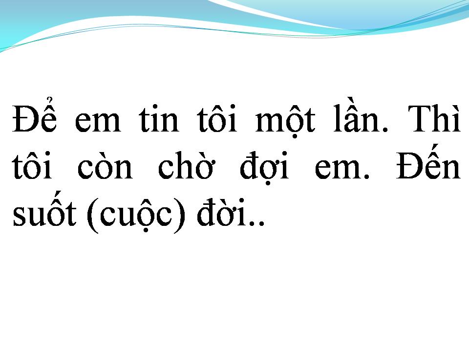 Lời bài hát CHÀNG KHỜ THỦY CHUNG