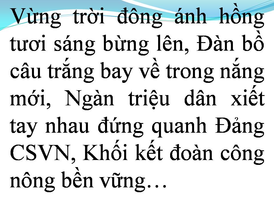 Lời bài hát CHÀO MỪNG ĐẢNG LAO ĐỘNG VIỆT NAM