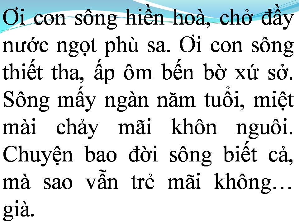 Lời bài hát CHẢY ĐI SÔNG ƠI
