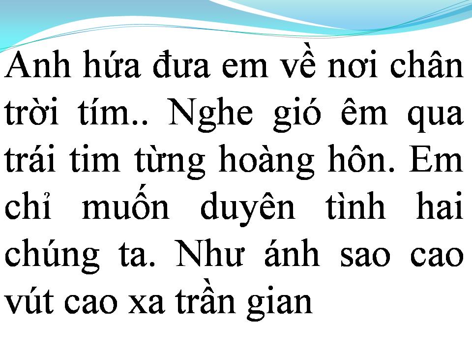 Lời bài hát CHÂN TRỜI TÍM