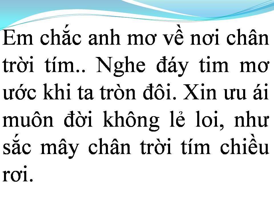 Lời bài hát CHÂN TRỜI TÍM