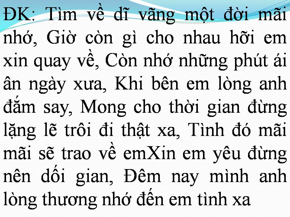 Lời bài hát CHÂN TRỜI TÌNH YÊU