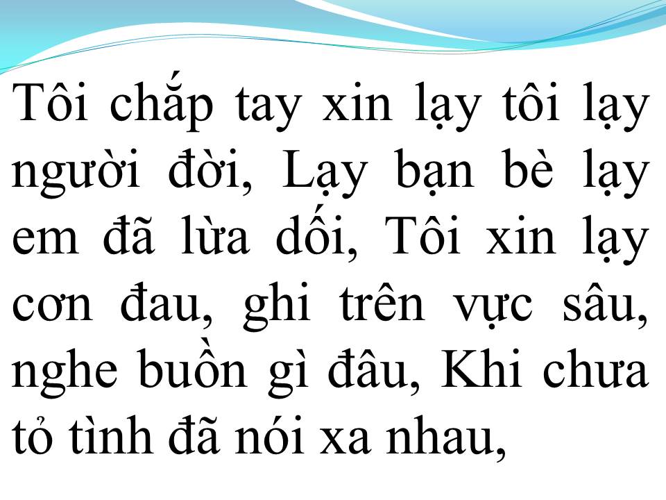 Lời bài hát CHẤP TAY LẠY NGƯỜI