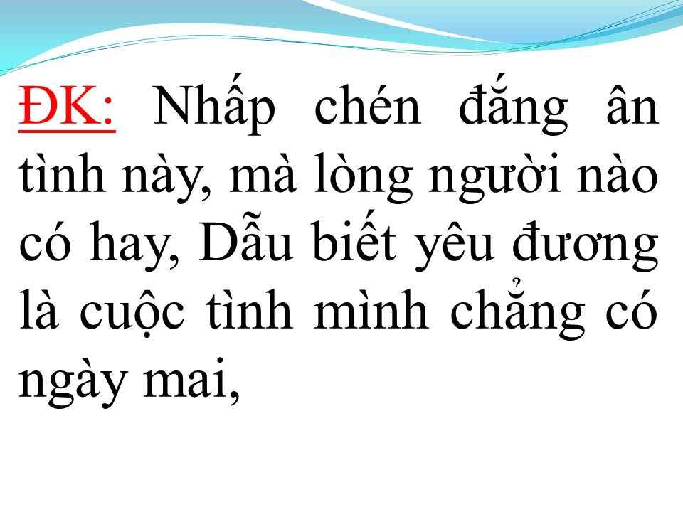 Lời bài hát CHÉN ĐẮNG