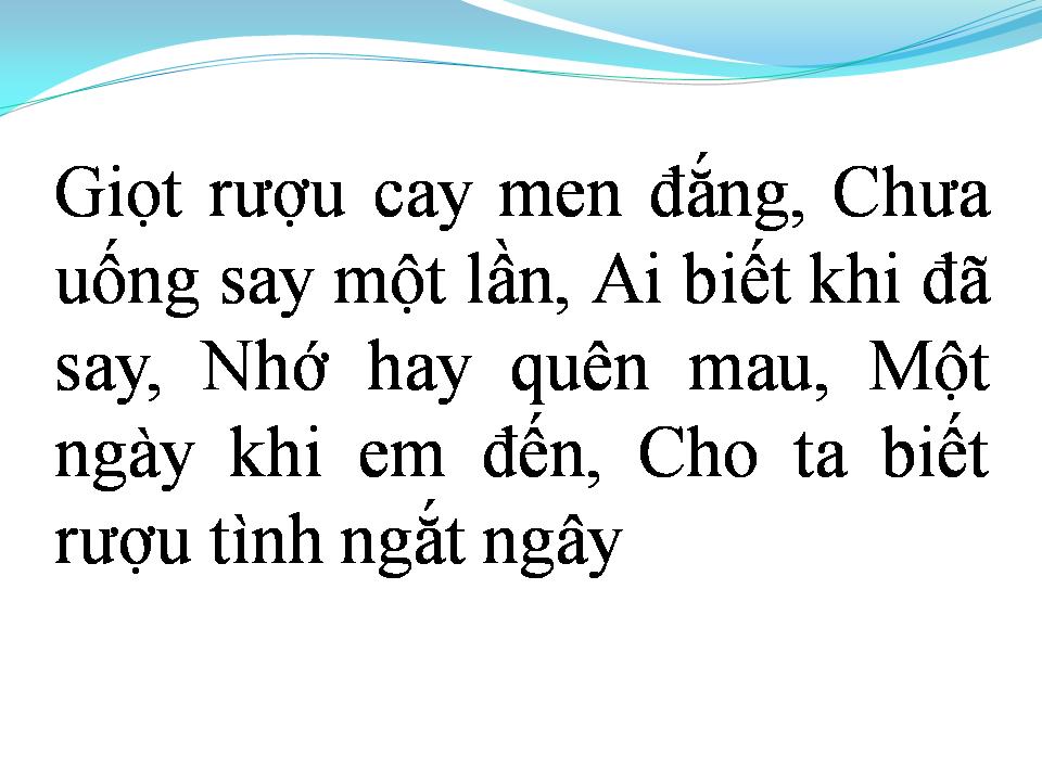 Lời bài hát CHÉN RƯỢU TÌNH