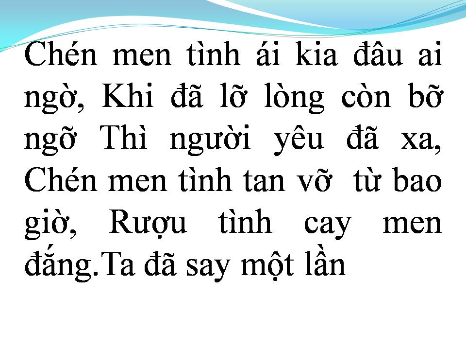 Lời bài hát CHÉN RƯỢU TÌNH