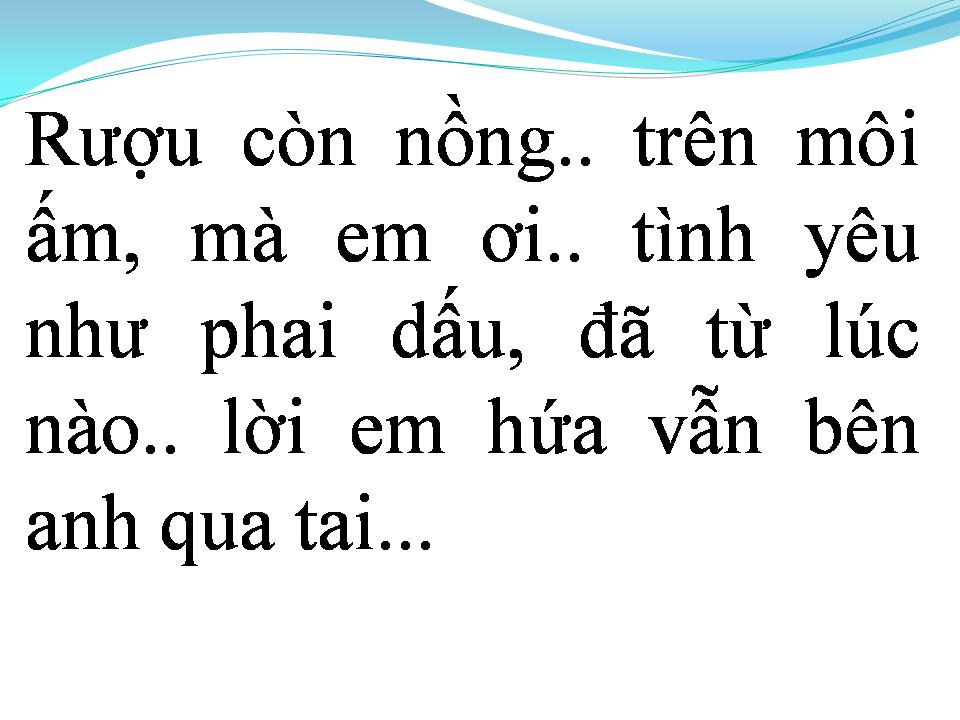 Lời bài hát CHÉN TÌNH BUỒN