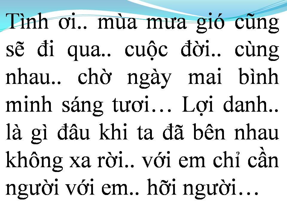 Lời bài hát CHỈ CẦN MÌNH CÓ NHAU