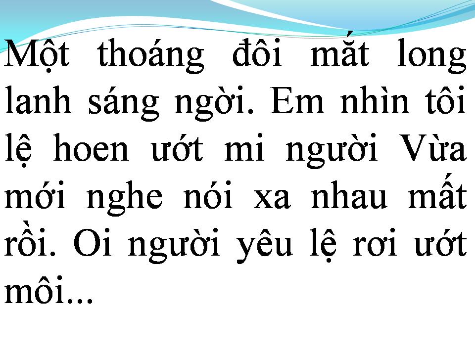 Lời bài hát CHỈ CẦN MỘT GIỌT LỆ