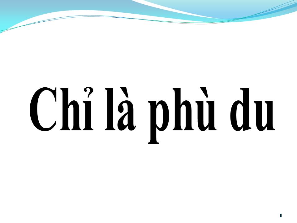 Lời bài hát CHỈ LÀ PHÙ DU
