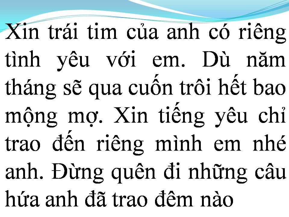 Lời bài hát CHỈ MÌNH EM THÔI