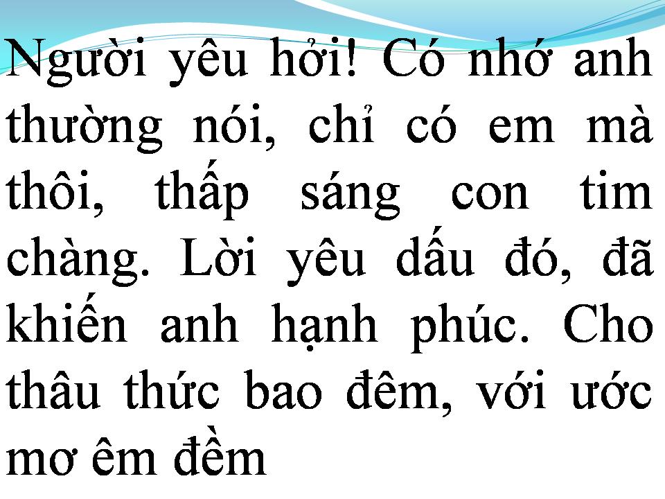 Lời bài hát CHỈ MÌNH EM THÔI