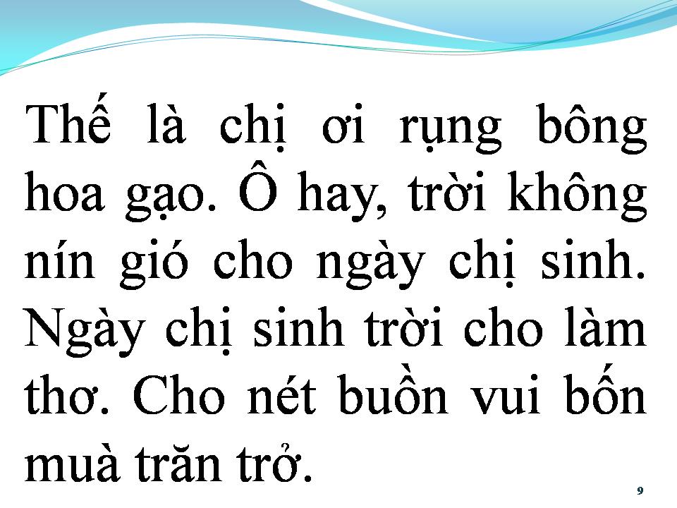 Lời bài hát CHỊ TÔI