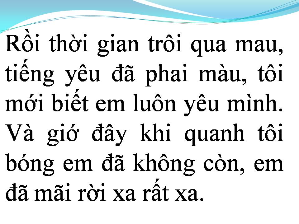 Lời bài hát CHỈ VÌ TÔI KHÔNG TIN