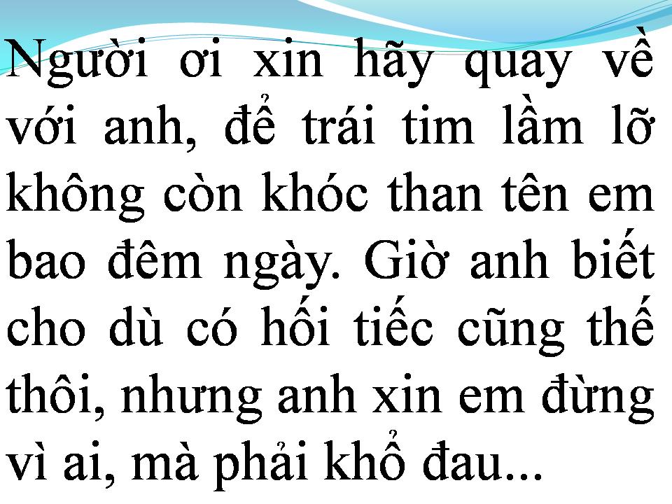 Lời bài hát CHỈ VÌ TÔI KHÔNG TIN