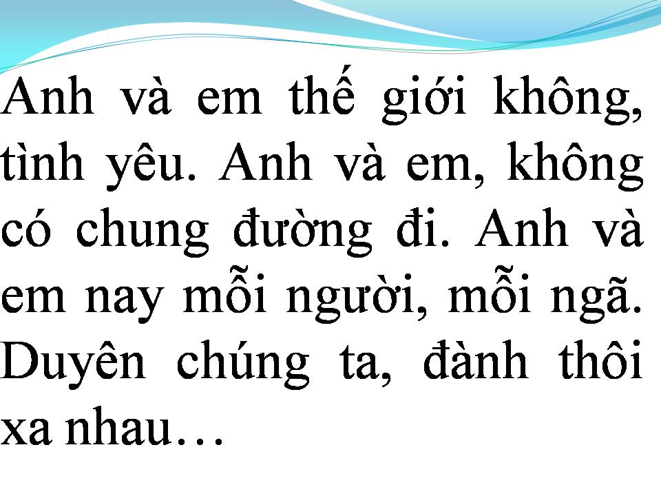 Lời bài hát CHIA ĐÔI CON ĐƯỜNG