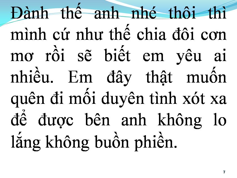 Lời bài hát CHIA ĐÔI CƠN MƠ
