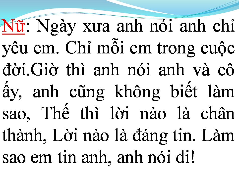 Lời bài hát CHIA ĐÔI MỘT TRÁI TIM