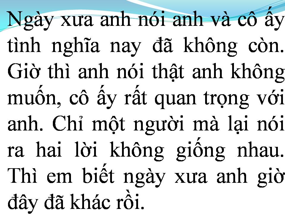 Lời bài hát CHIA ĐÔI MỘT TRÁI TIM