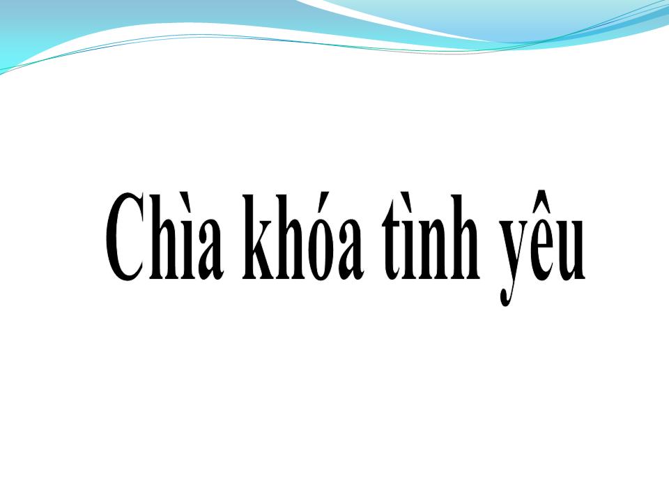 Lời bài hát CHÌA KHÓA TÌNH YÊU