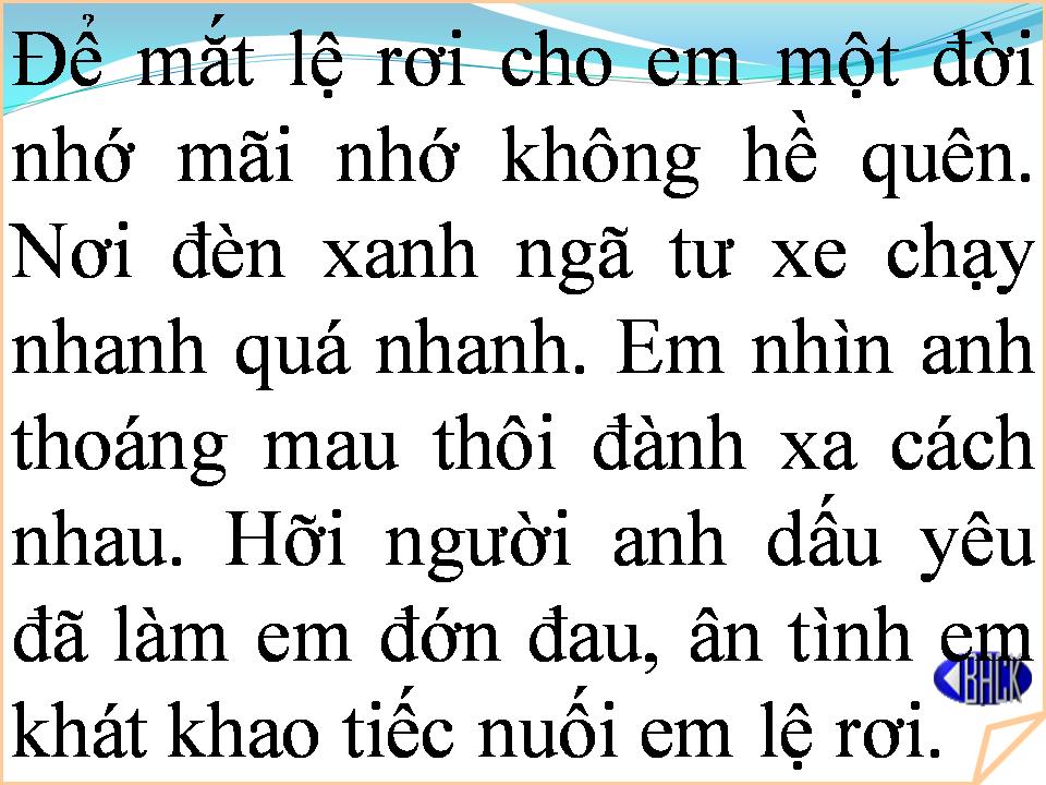 Lời bài hát CHÌA KHÓA TÌNH YÊU
