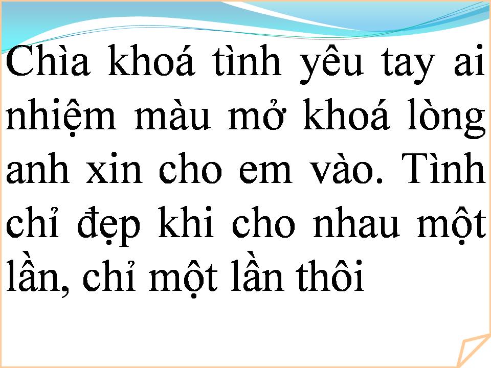 Lời bài hát CHÌA KHÓA TÌNH YÊU