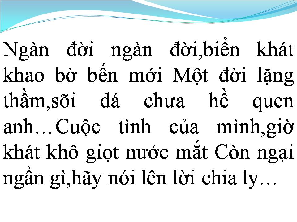 Lời bài hát CHIA LY