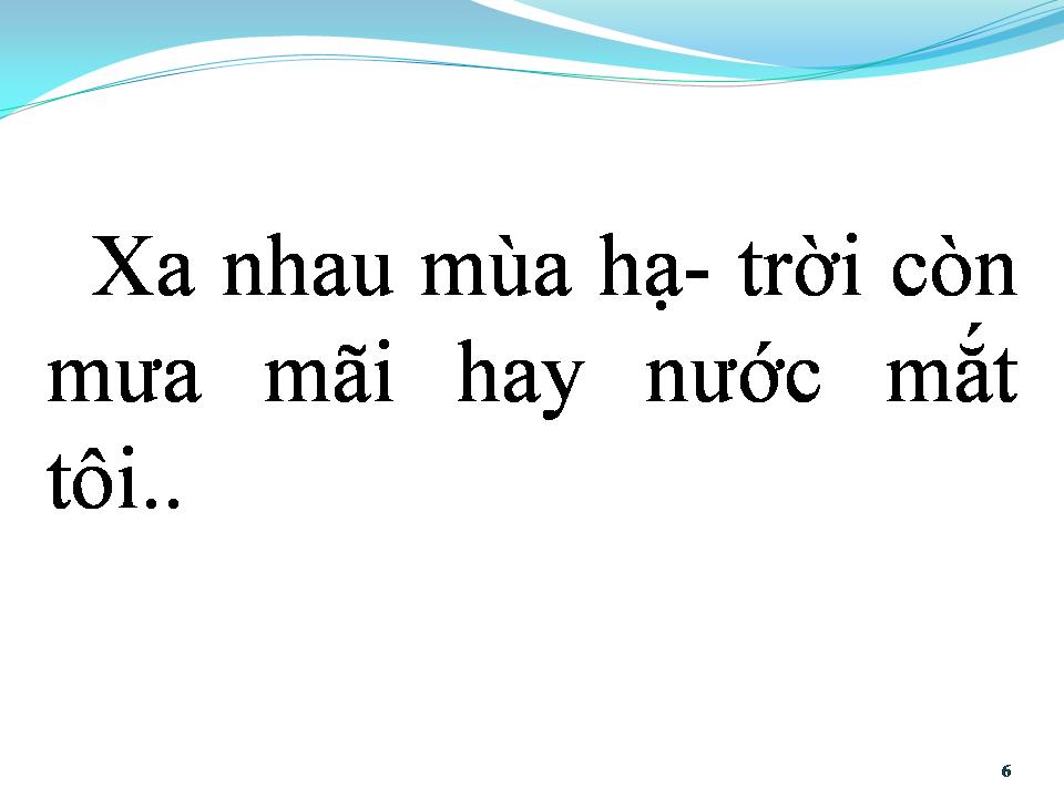 Lời bài hát CHIA TAY MÙA HẠ