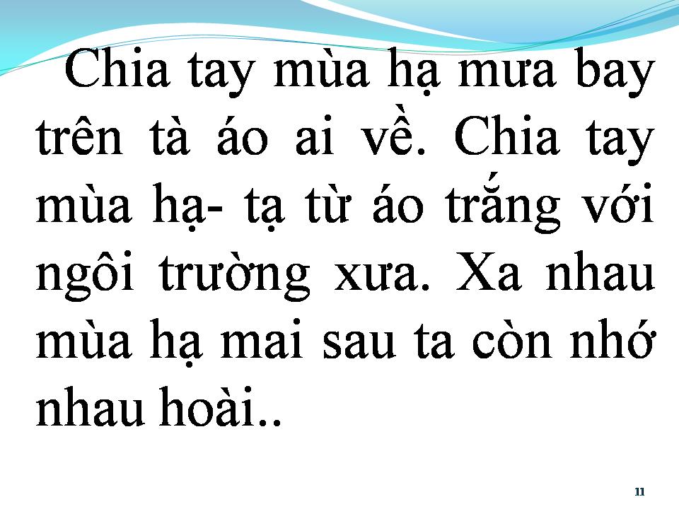 Lời bài hát CHIA TAY MÙA HẠ