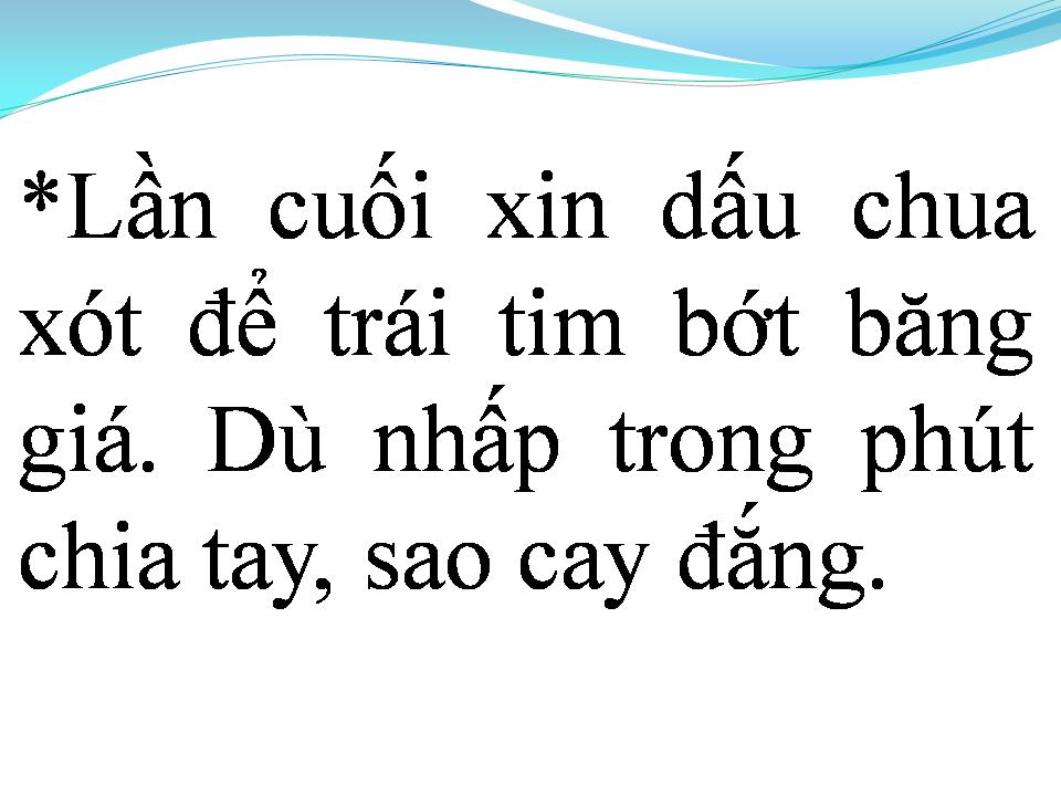 Lời bài hát CHIA TAY TÌNH ĐẦU