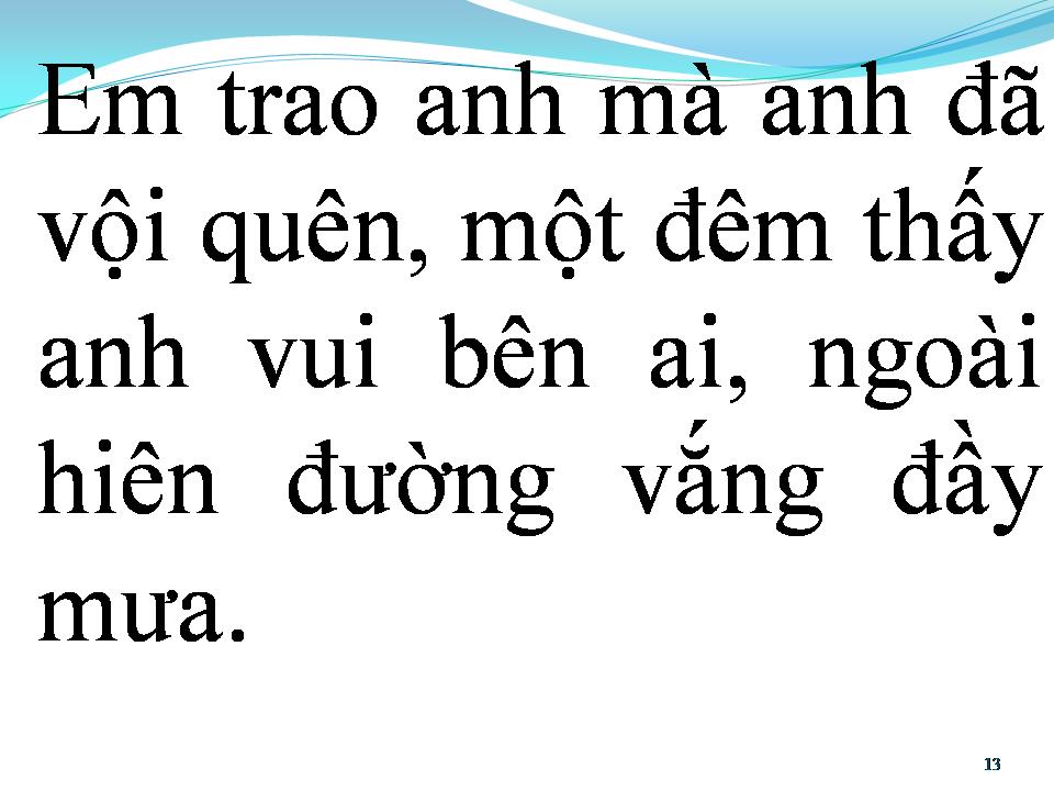 Lời bài hát CHIA TAY TRONG MƯA
