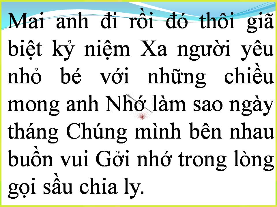 Lời bài hát CHIA XA