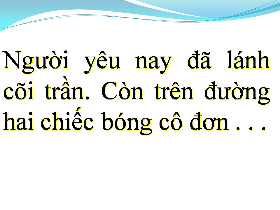 Lời bài hát CHIẾC BÓNG BÊN ĐƯỜNG