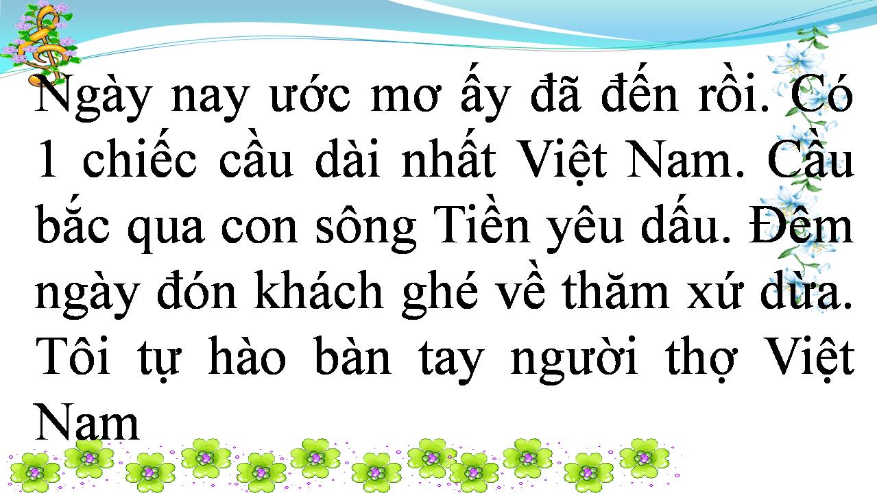 Lời bài hát CHIẾC CẦU DÂNG BÁC