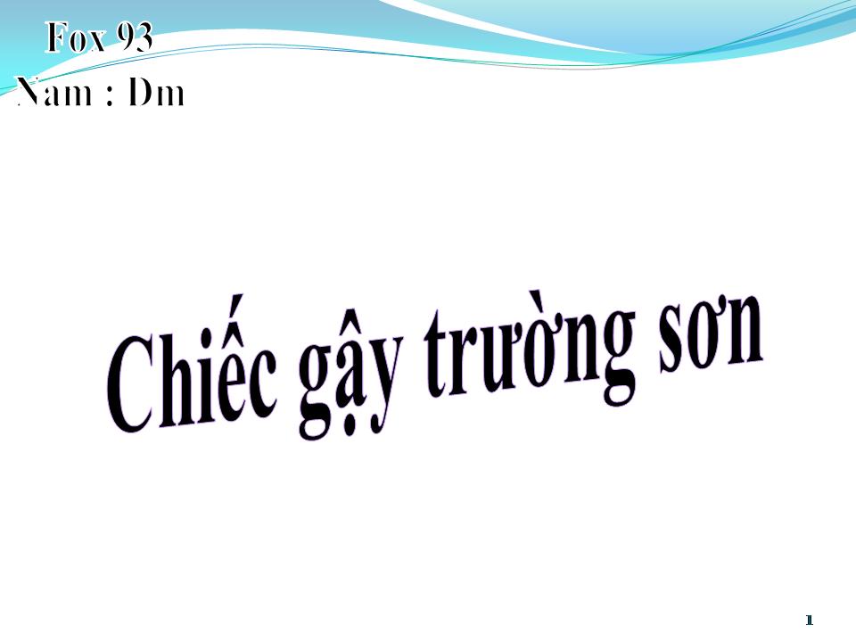 Lời bài hát CHIẾC GẬY TRƯỜNG SƠN