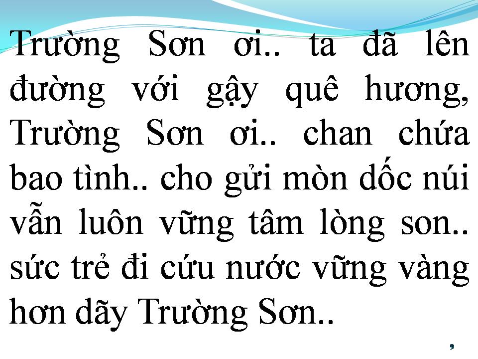 Lời bài hát CHIẾC GẬY TRƯỜNG SƠN