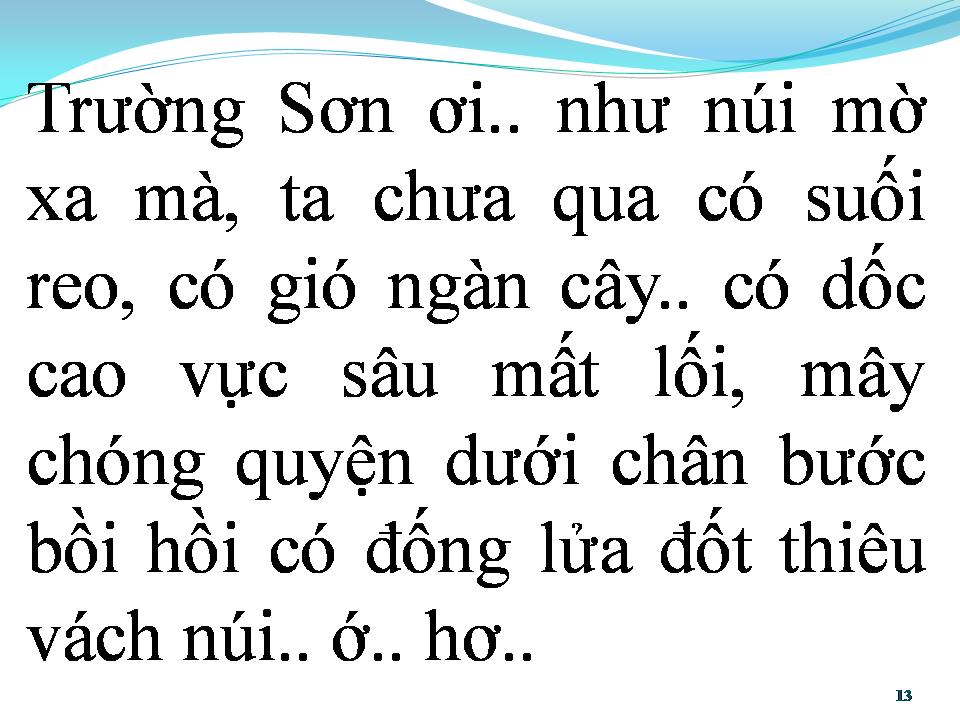 Lời bài hát CHIẾC GẬY TRƯỜNG SƠN