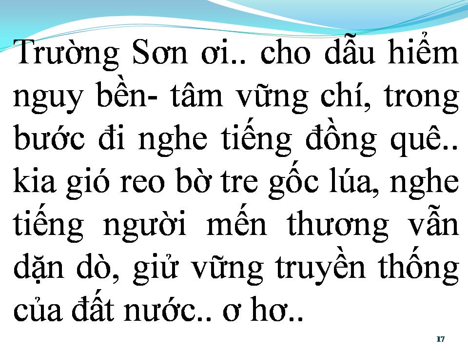 Lời bài hát CHIẾC GẬY TRƯỜNG SƠN