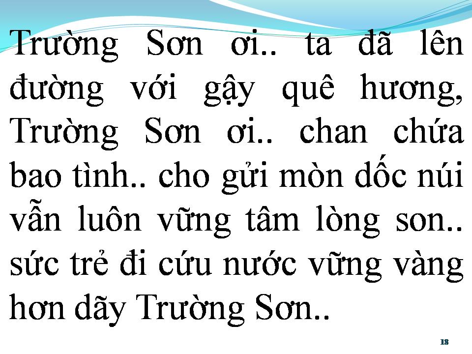 Lời bài hát CHIẾC GẬY TRƯỜNG SƠN