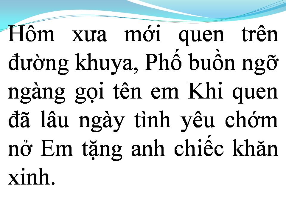 Lời bài hát CHIẾC KHĂN MÀU TÍM