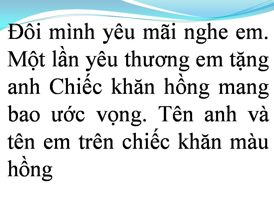 Lời bài hát CHIẾC KHĂN MÀU TÍM